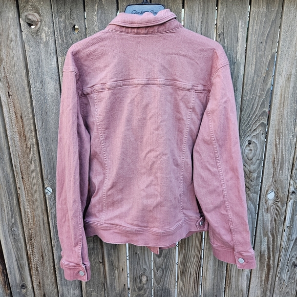 EVRI Dusty Rose Denim Jacket with Button Front Size 2X - Picture 12 of 16